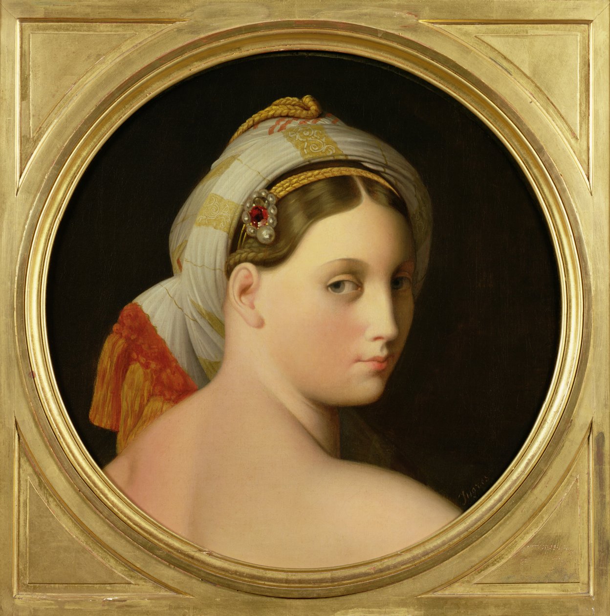 Studiuj na Odalisque autorstwa Jean Auguste Dominique Ingres
