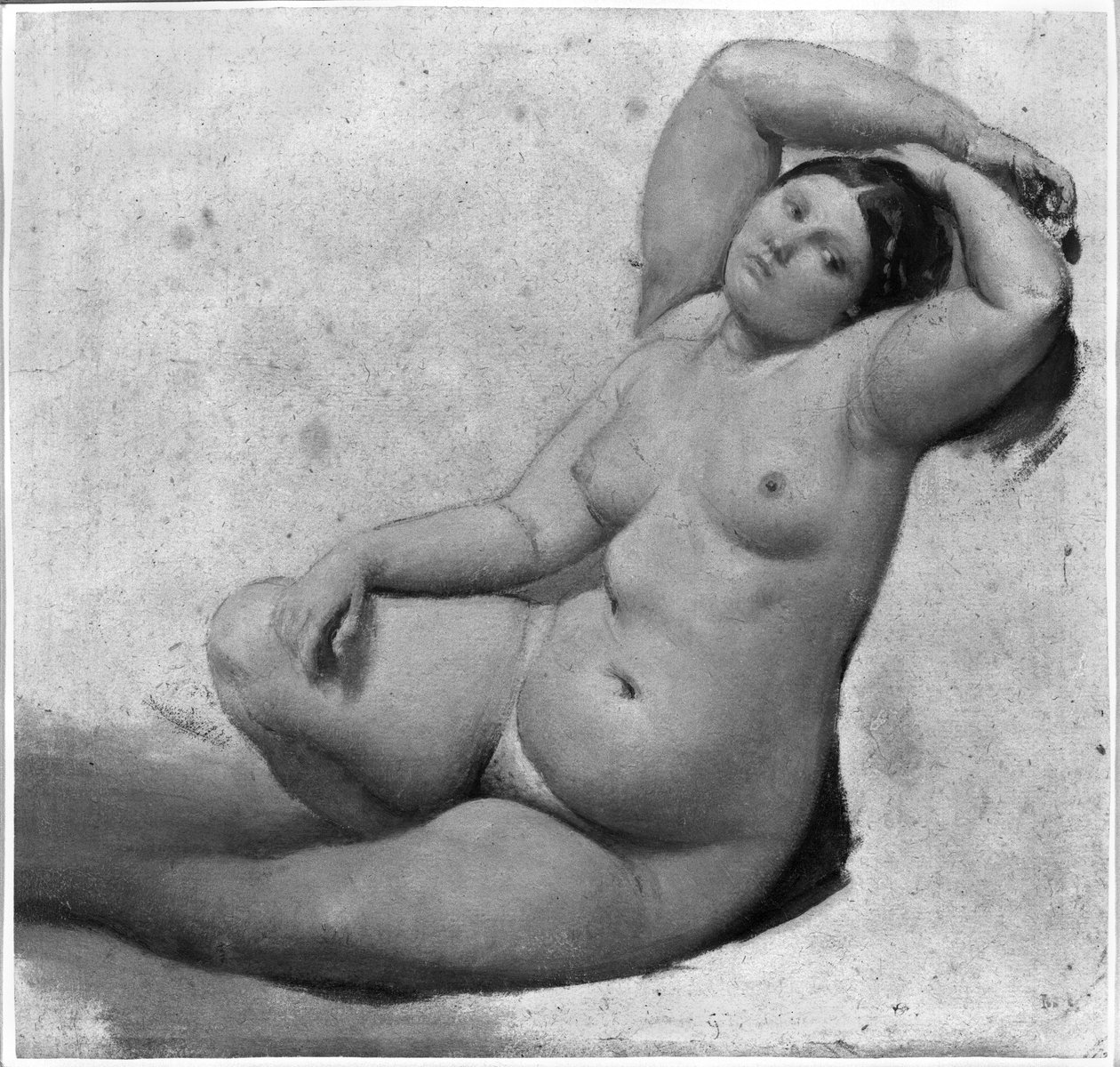 Studium do łaźni tureckiej (grafit na papierze) autorstwa Jean Auguste Dominique Ingres