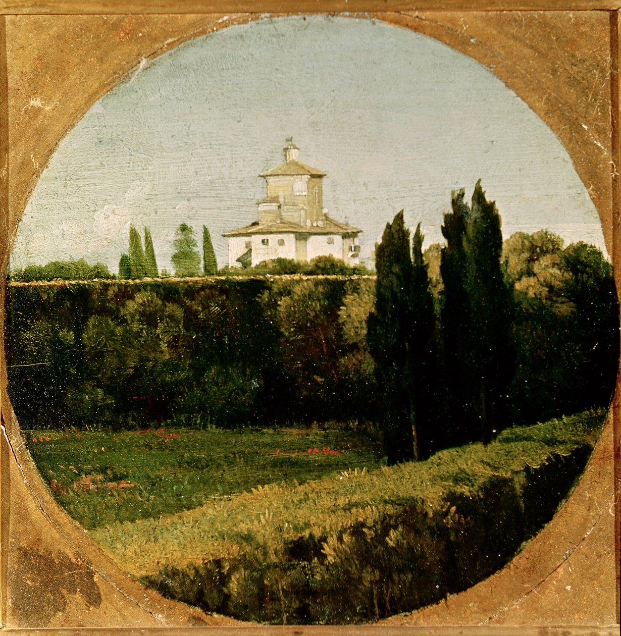 Widok na Villa Medici, Rzym autorstwa Jean Auguste Dominique Ingres