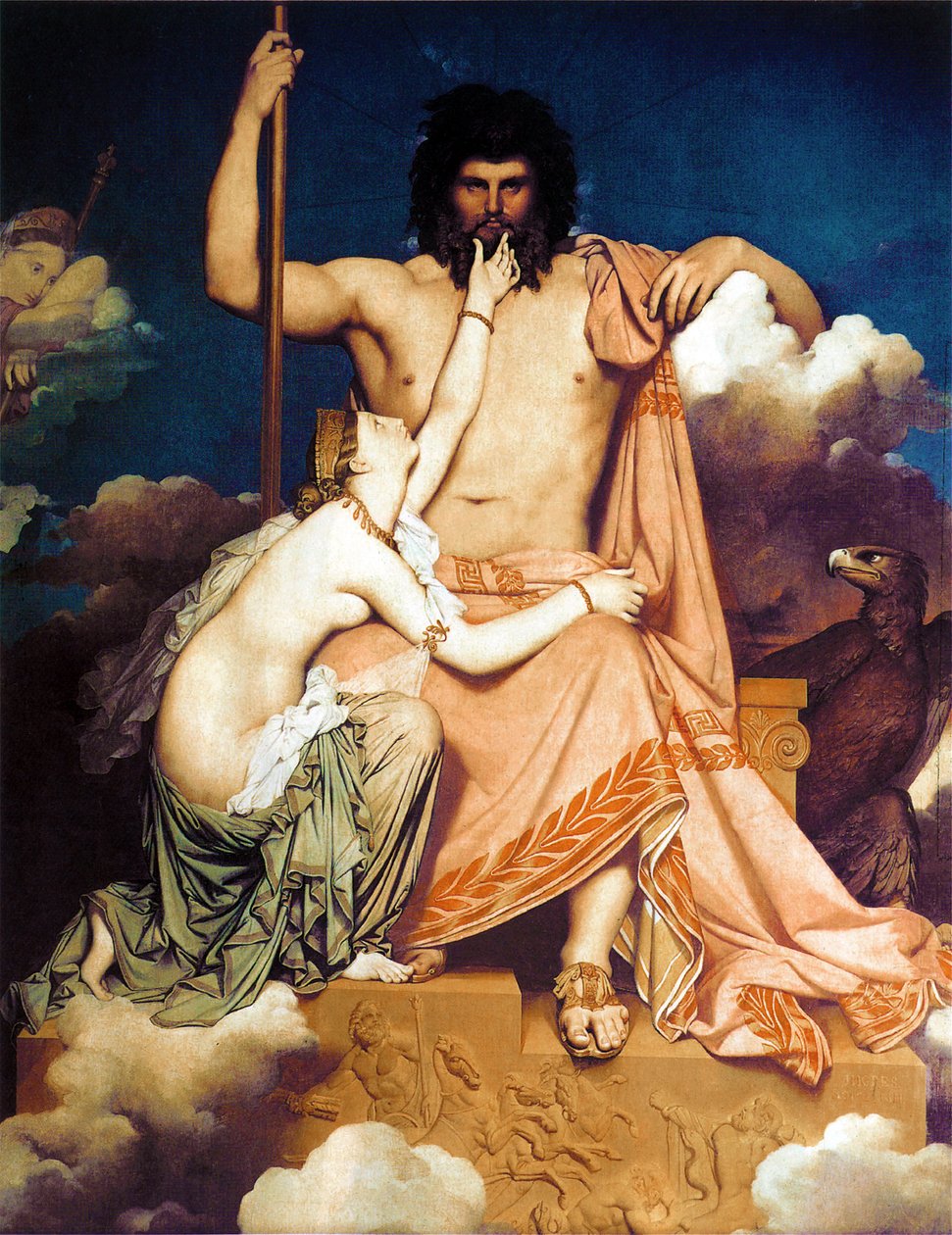 Zeus i Tetyda autorstwa Jean Auguste Dominique Ingres