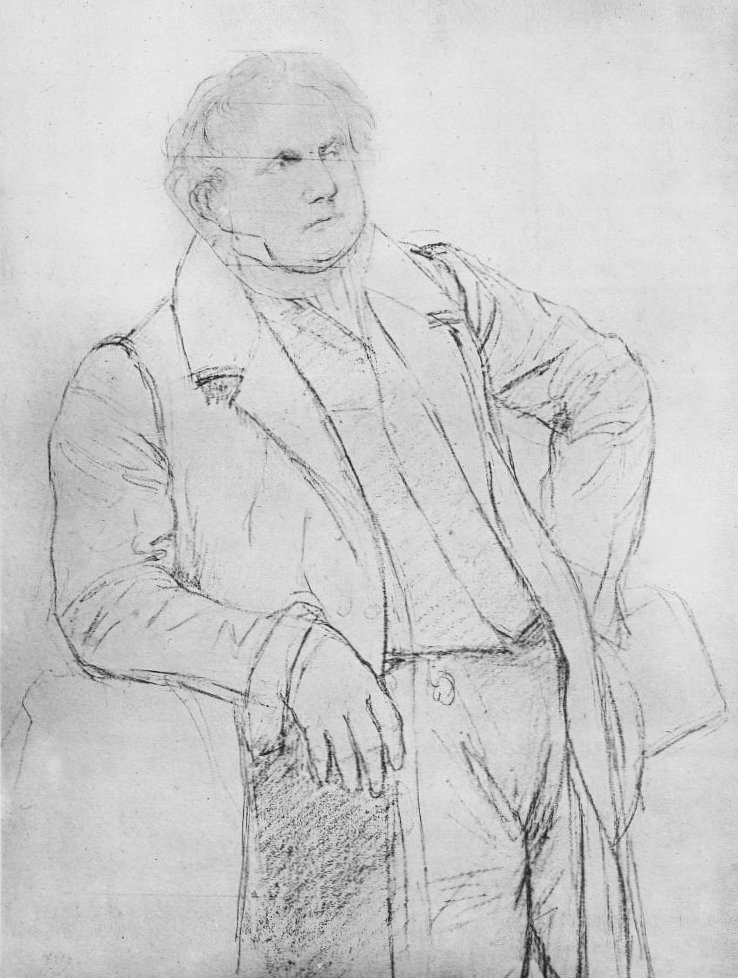 Studium do portretu M. Bertin autorstwa Jean Auguste Dominique Ingres