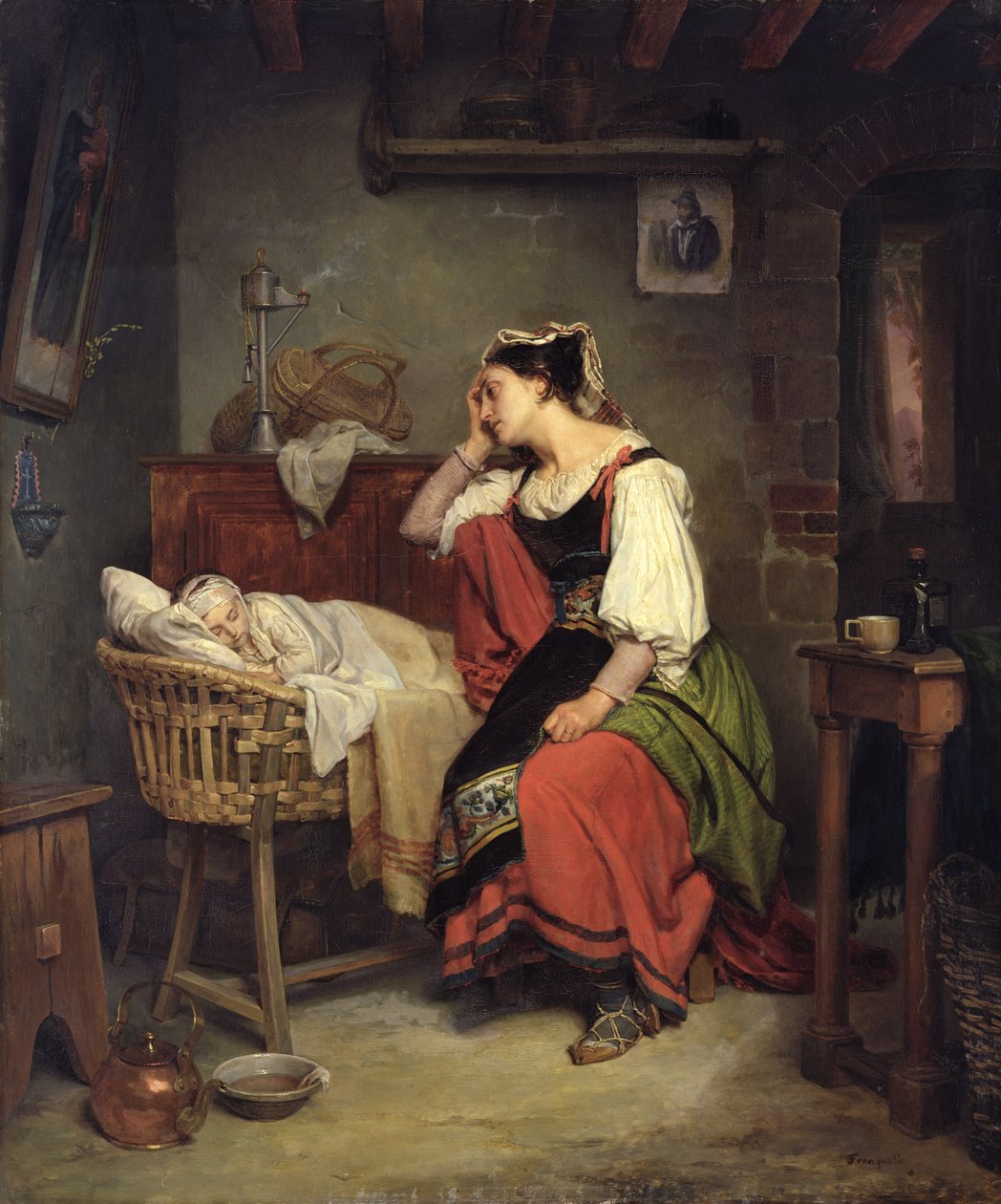 Chore dziecko autorstwa Jean Augustin Franquelin