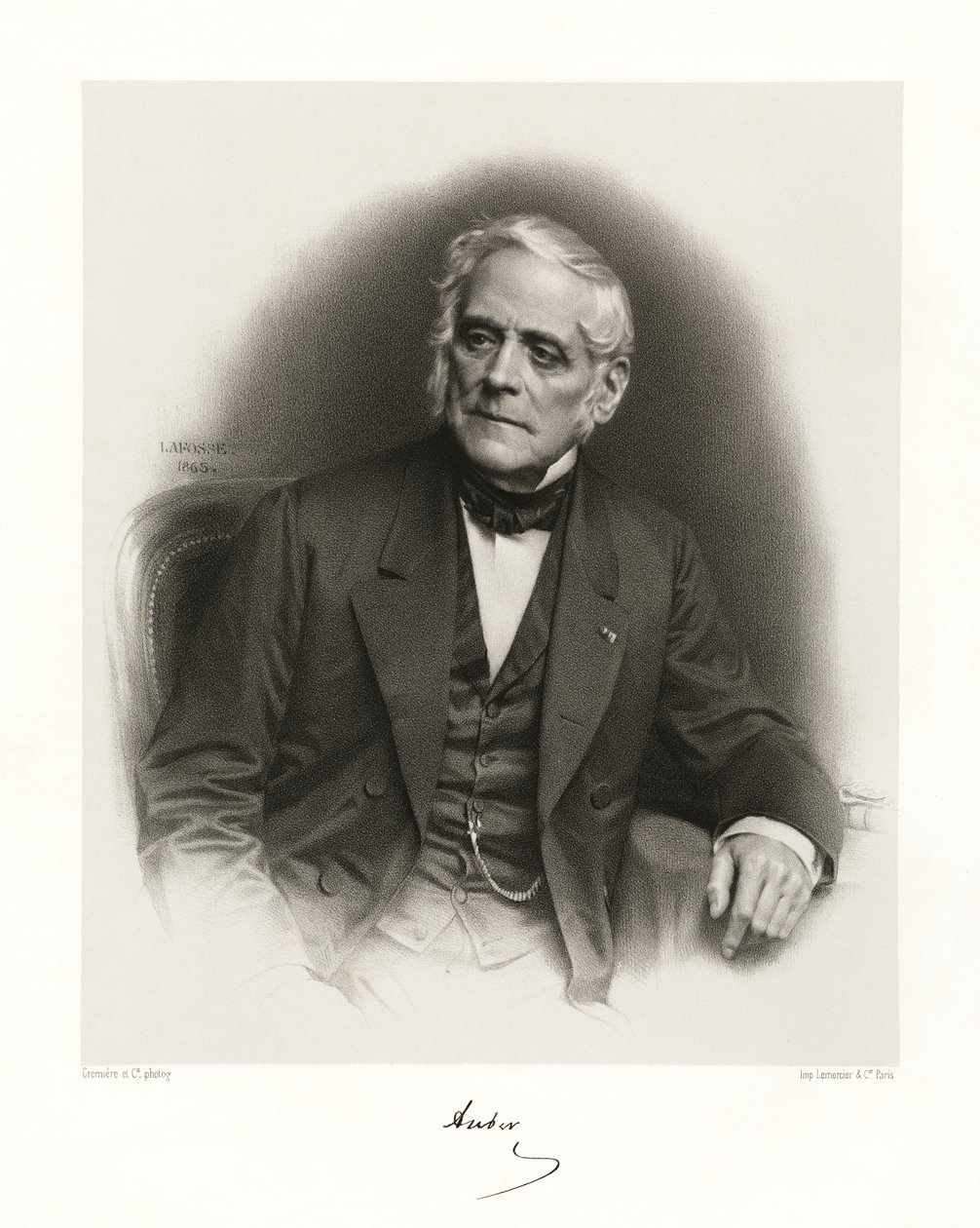 Daniel François Esprit Auber, 1865-66 autorstwa Jean Baptiste Adolphe Lafosse