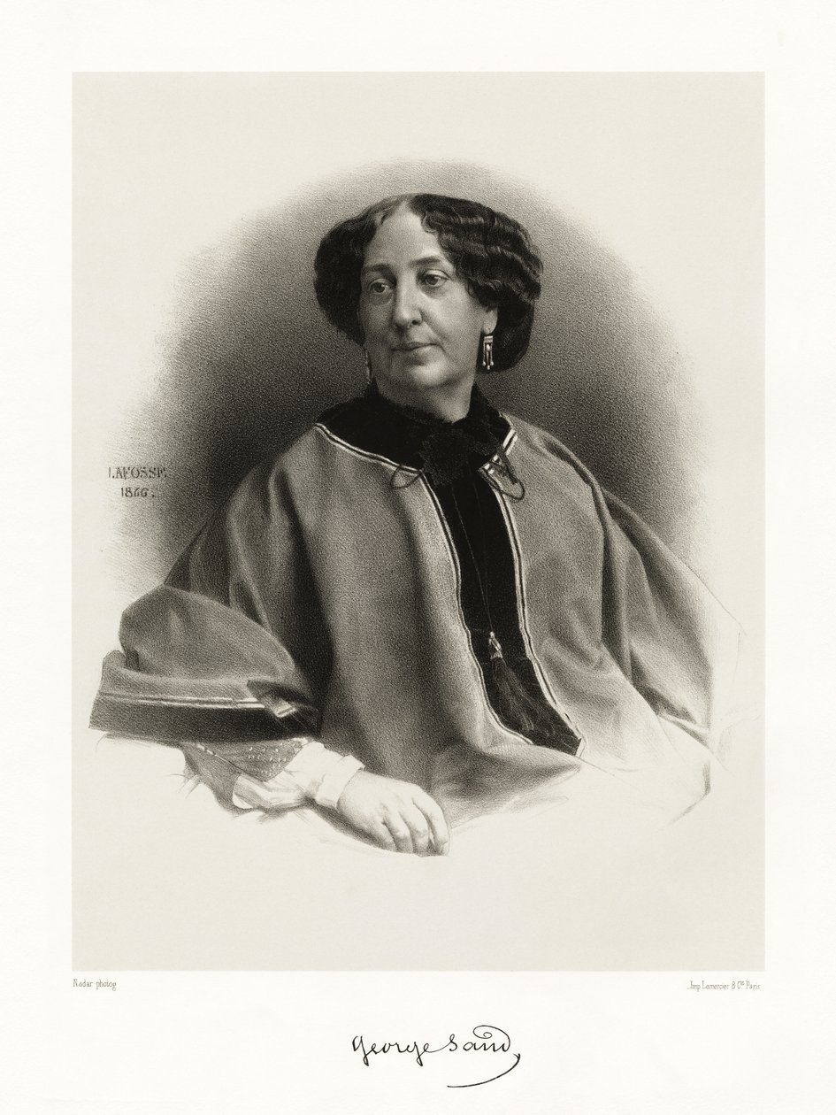 Georges Sand, 1865-66 autorstwa Jean Baptiste Adolphe Lafosse