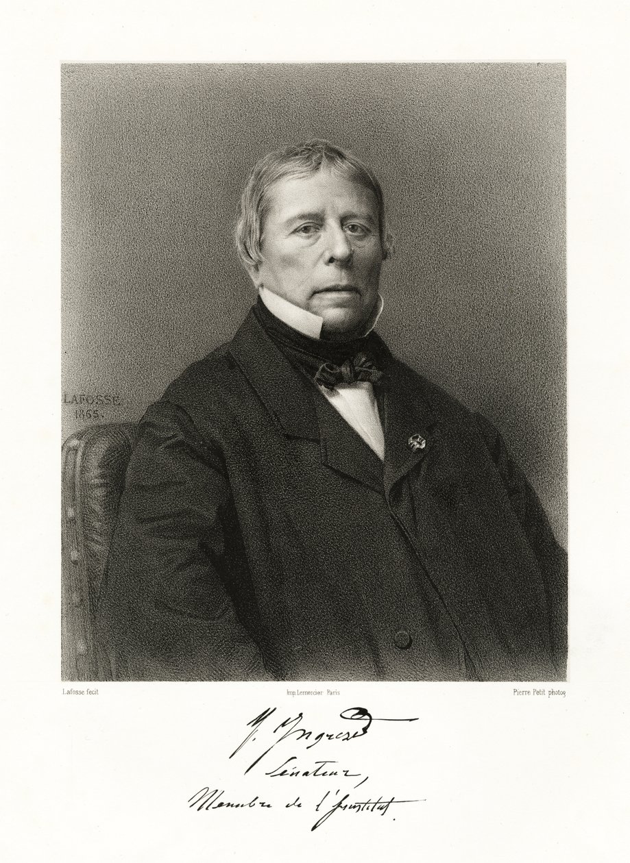 Jean Auguste Dominique Ingres autorstwa Jean Baptiste Adolphe Lafosse