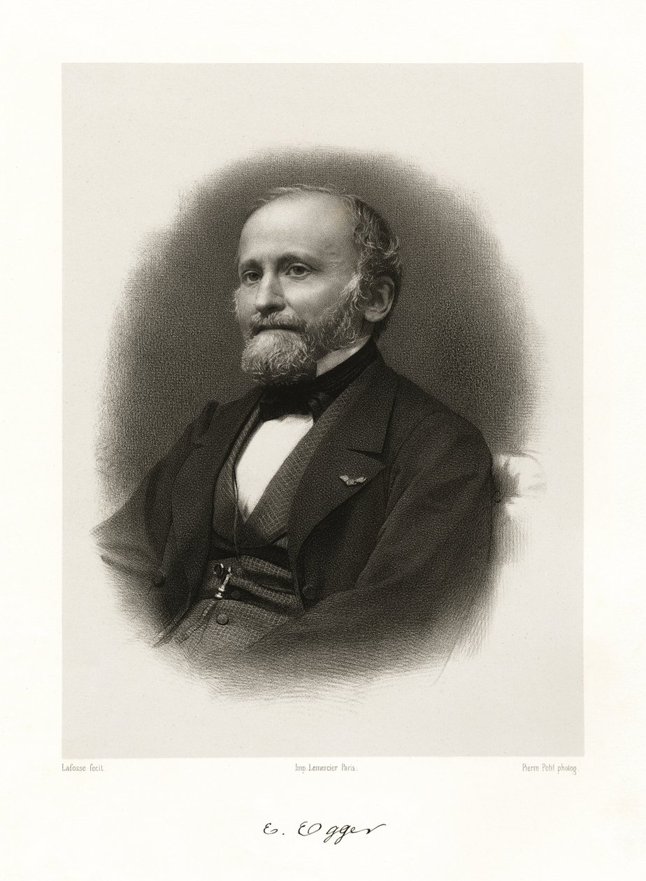 Émile Egger, 1865-66 autorstwa Jean Baptiste Adolphe Lafosse