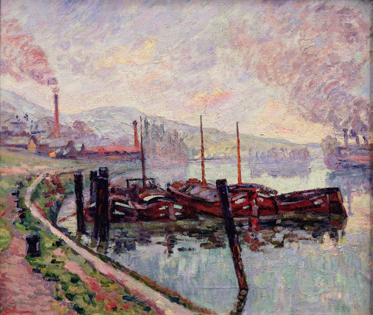 Barki węglowe autorstwa Jean Baptiste Armand Guillaumin