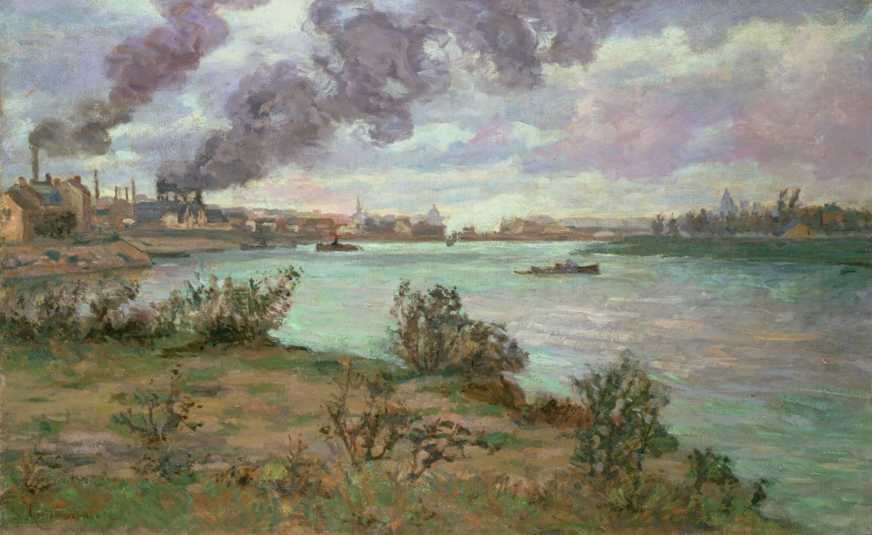U zbiegu Sekwany i Marny w Ivry autorstwa Jean Baptiste Armand Guillaumin