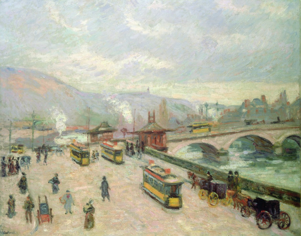 Pont Corneille w Rouen, 1898 autorstwa Jean Baptiste Armand Guillaumin
