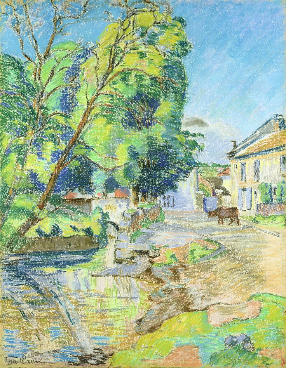 Wieś (pastel na papierze) autorstwa Jean Baptiste Armand Guillaumin