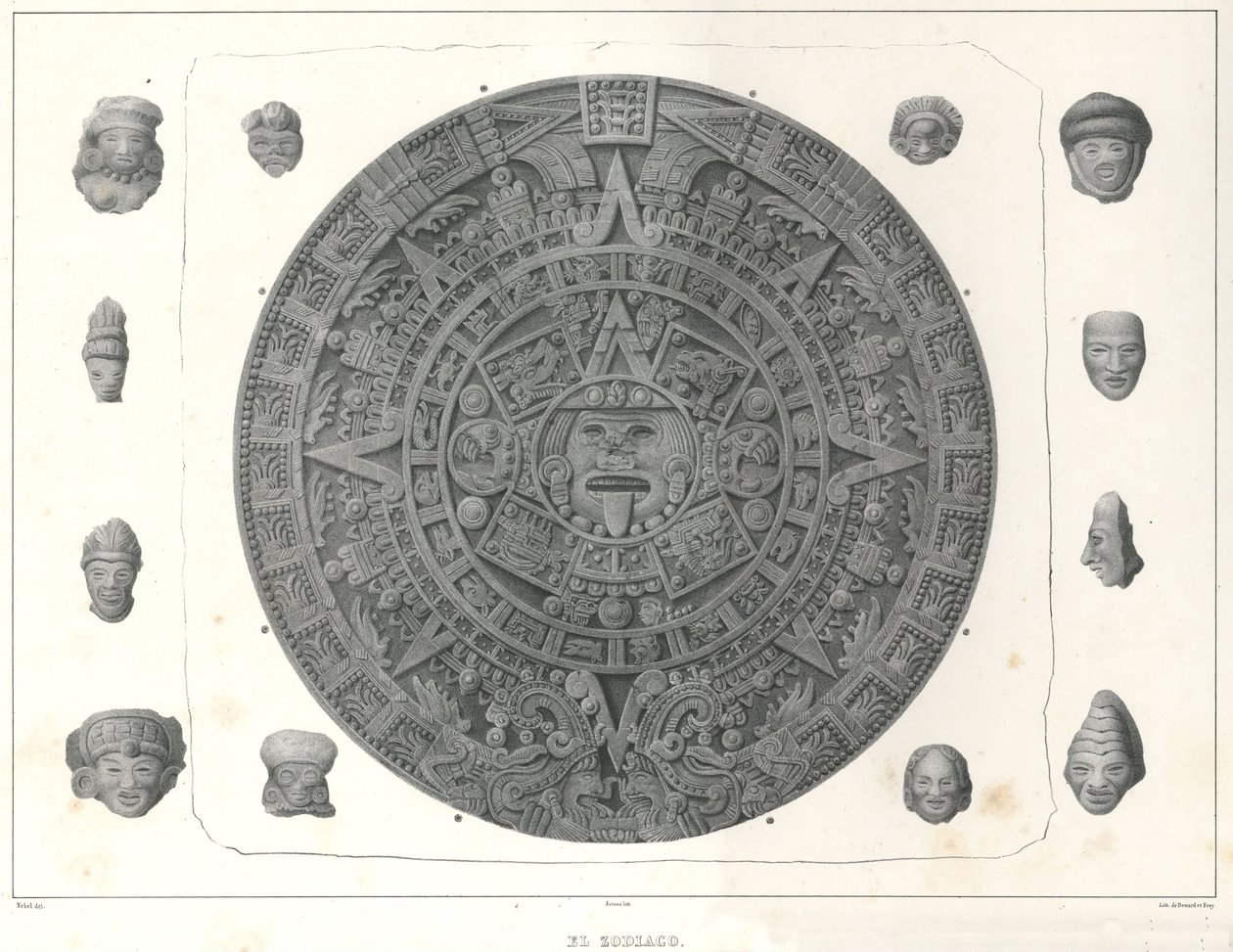 El Zodiako. Rozmiar oryginału (ładne linie) autorstwa Jean Baptiste Arnout