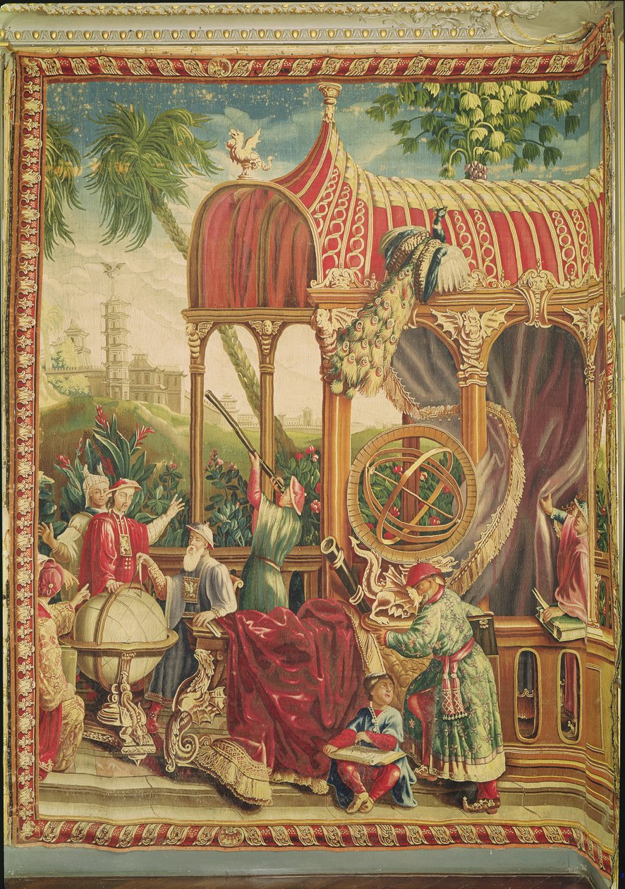 Astronomowie, warsztat Beauvais, 1711 (gobelin) autorstwa Jean Baptiste Belin de Fontenay