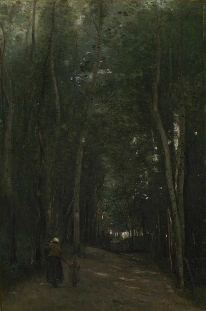 Ścieżka w Saint-Cloud autorstwa Jean Baptiste Camille Corot