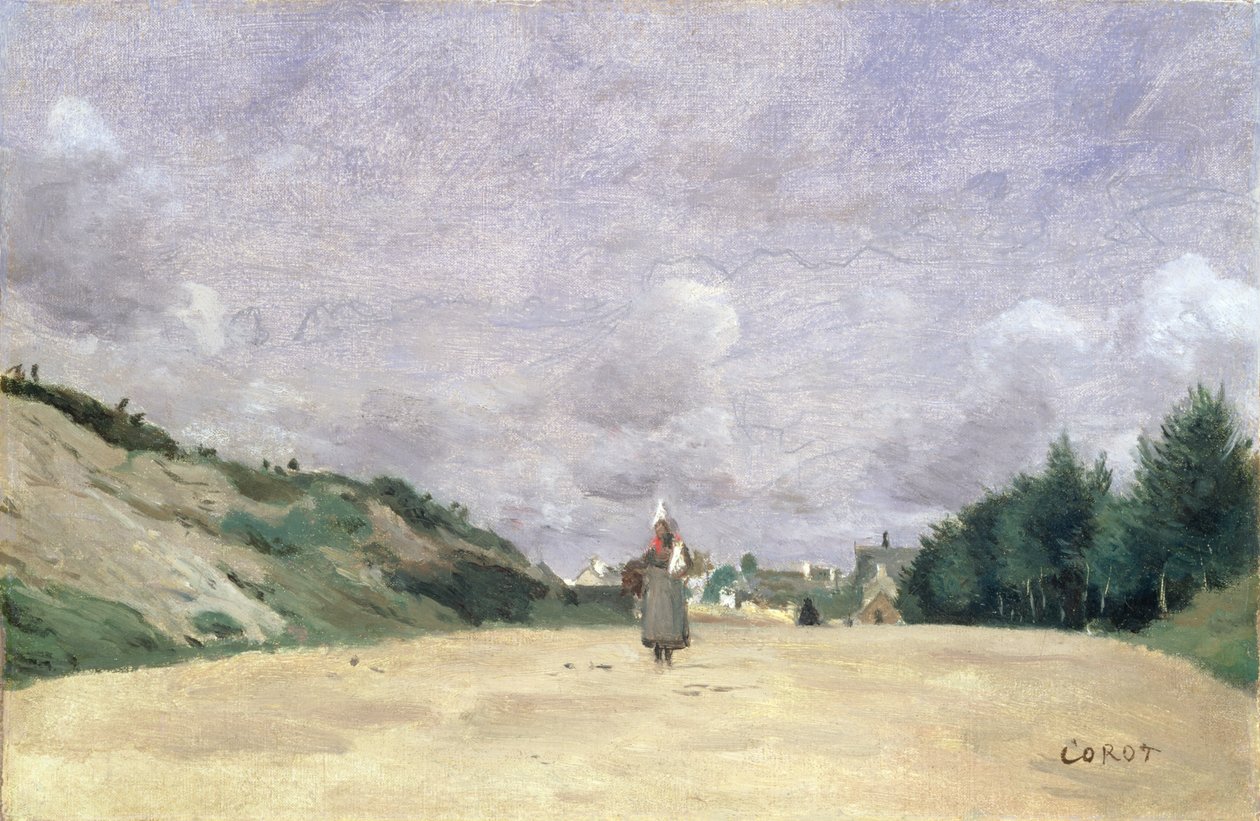Droga w Normandii, ok. 1860-65 autorstwa Jean Baptiste Camille Corot