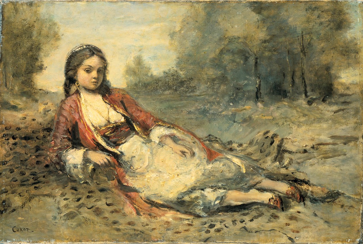 algierski autorstwa Jean Baptiste Camille Corot