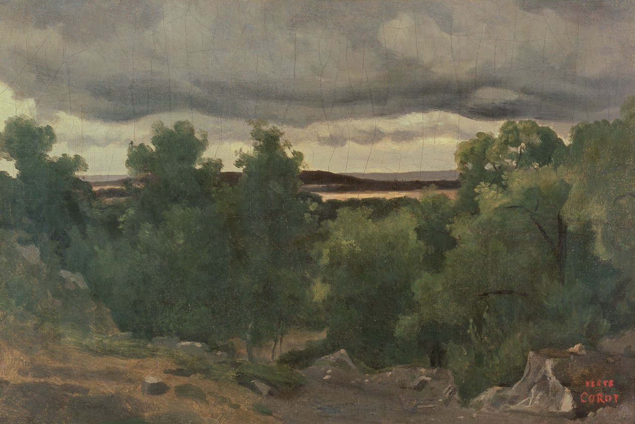 Au Petit Chaville autorstwa Jean Baptiste Camille Corot