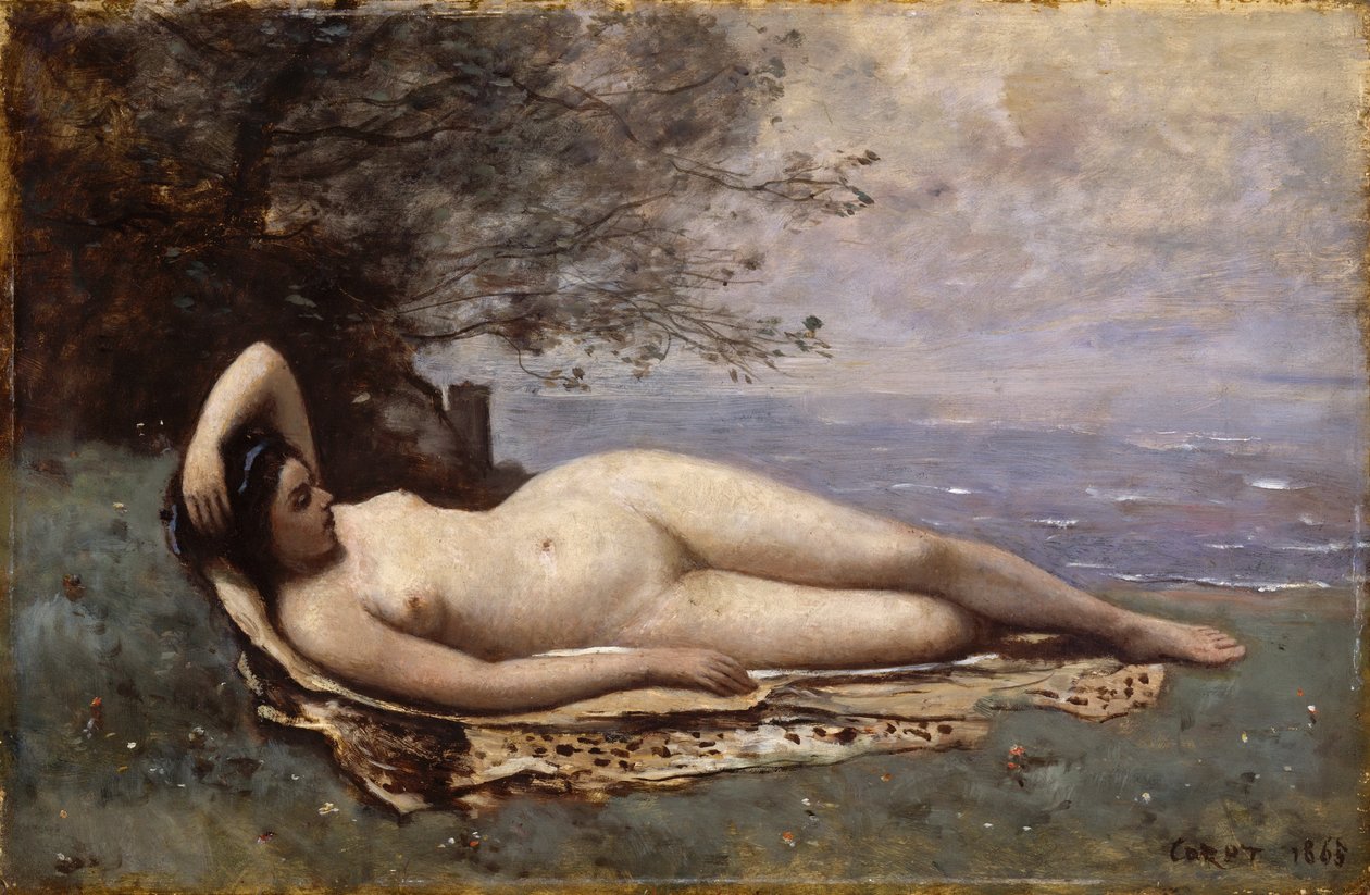 Bachantka nad morzem autorstwa Jean Baptiste Camille Corot