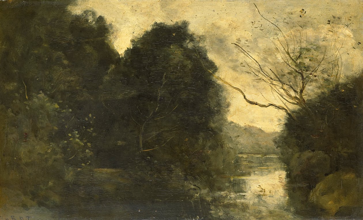 leśny staw autorstwa Jean Baptiste Camille Corot