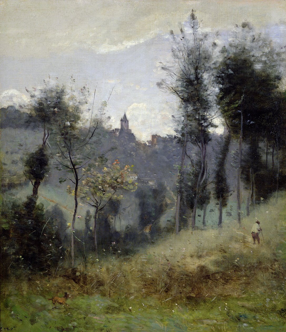 Canteleu w pobliżu Rouen autorstwa Jean Baptiste Camille Corot