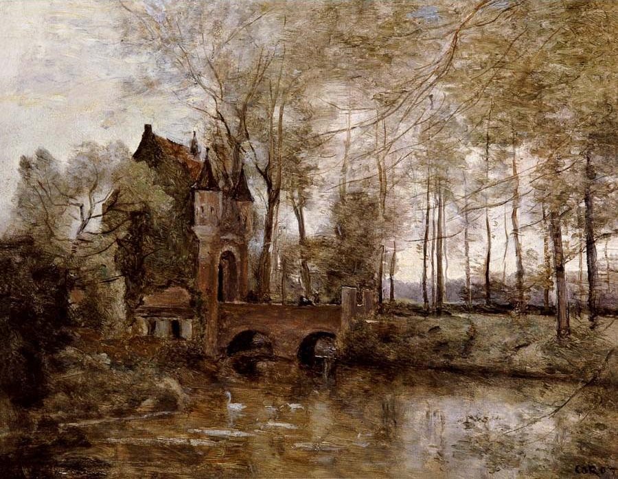 Zamek Wagnonville autorstwa Jean Baptiste Camille Corot