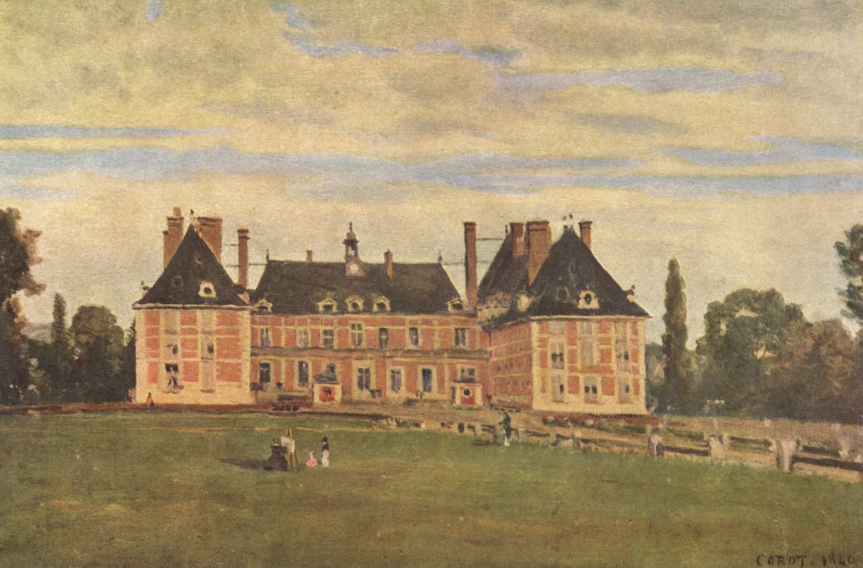 Zamek Rosny autorstwa Jean Baptiste Camille Corot
