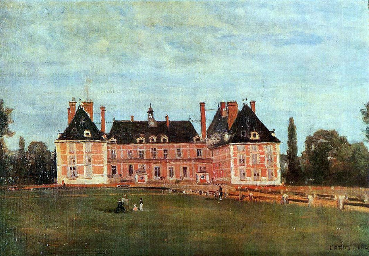 Zamek Rosny, 1840 autorstwa Jean Baptiste Camille Corot