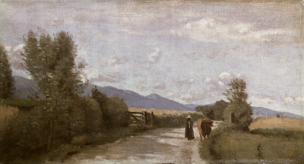 Dardagny, rano, ok. 1853 autorstwa Jean Baptiste Camille Corot
