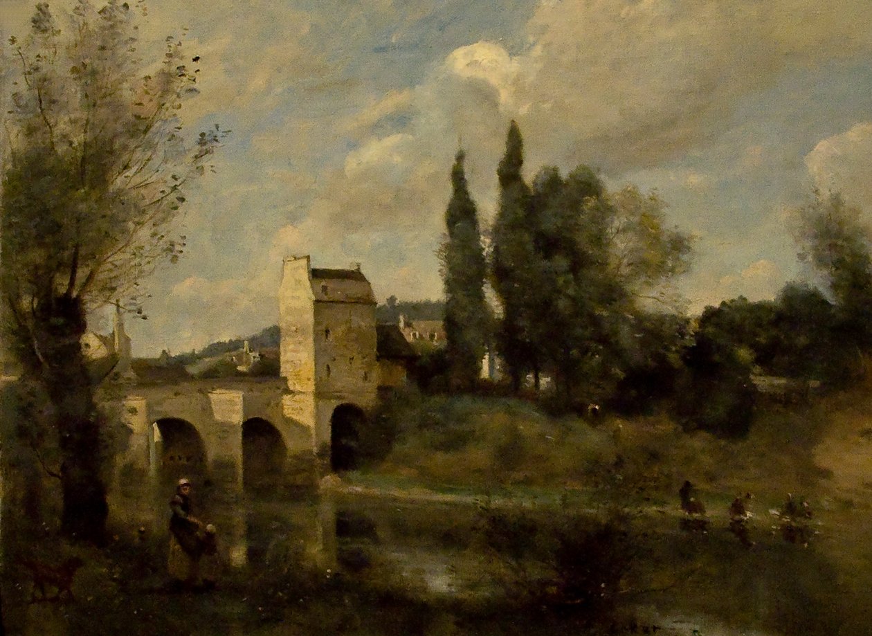 Most w Mantes autorstwa Jean Baptiste Camille Corot