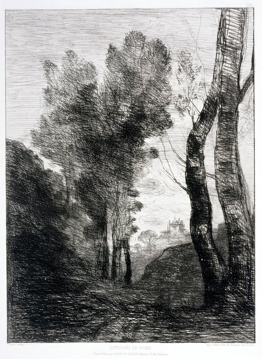 Okolice Rzymu autorstwa Jean Baptiste Camille Corot