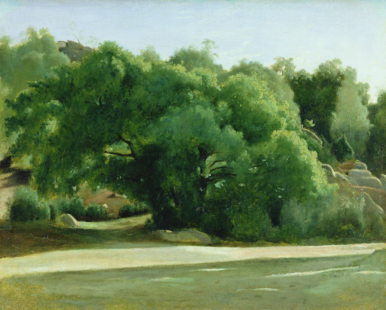 Fontainebleau, Droga do Chailly, ok. 1822-24 autorstwa Jean Baptiste Camille Corot