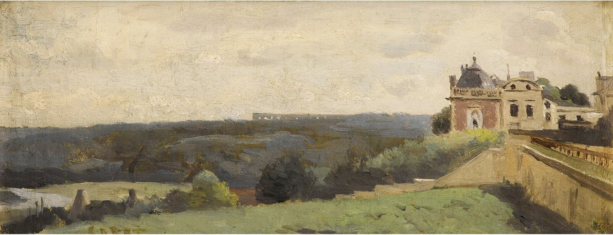 Taras zamku Saint-Germain en Laye autorstwa Jean Baptiste Camille Corot