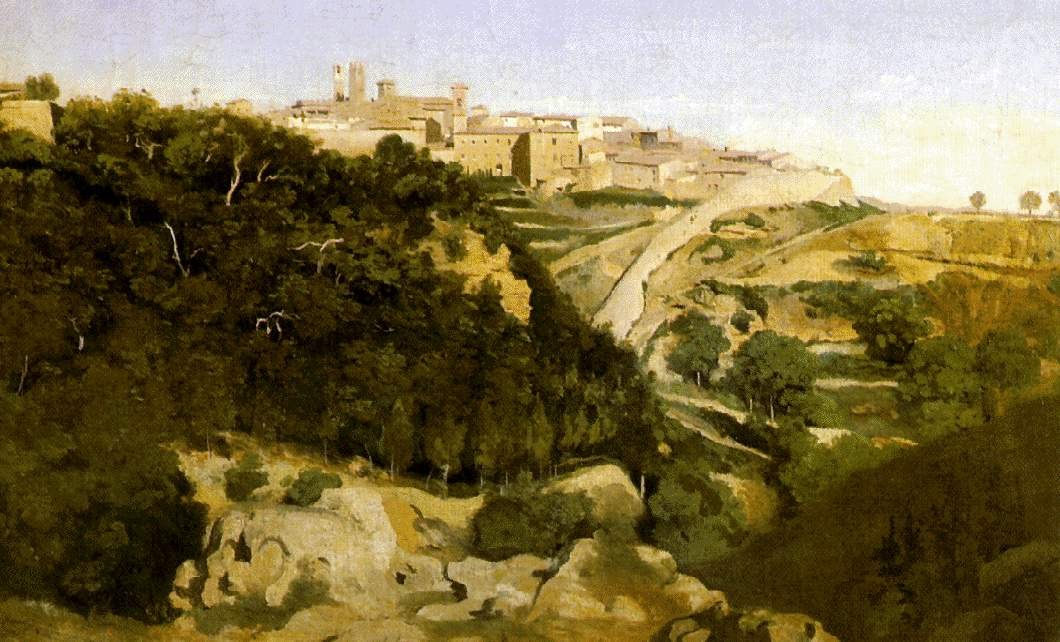 Krajobraz z miastem autorstwa Jean Baptiste Camille Corot