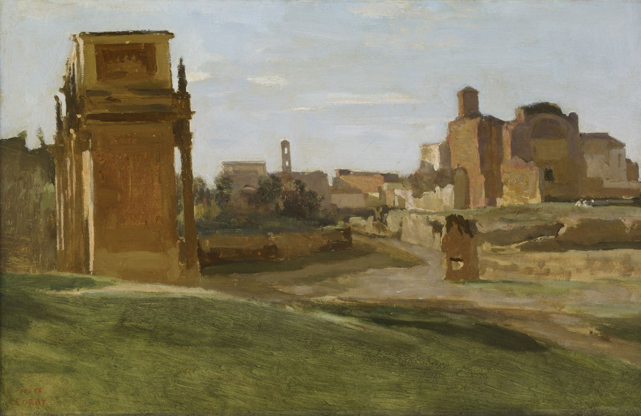 Larc de Constantine i forum autorstwa Jean Baptiste Camille Corot