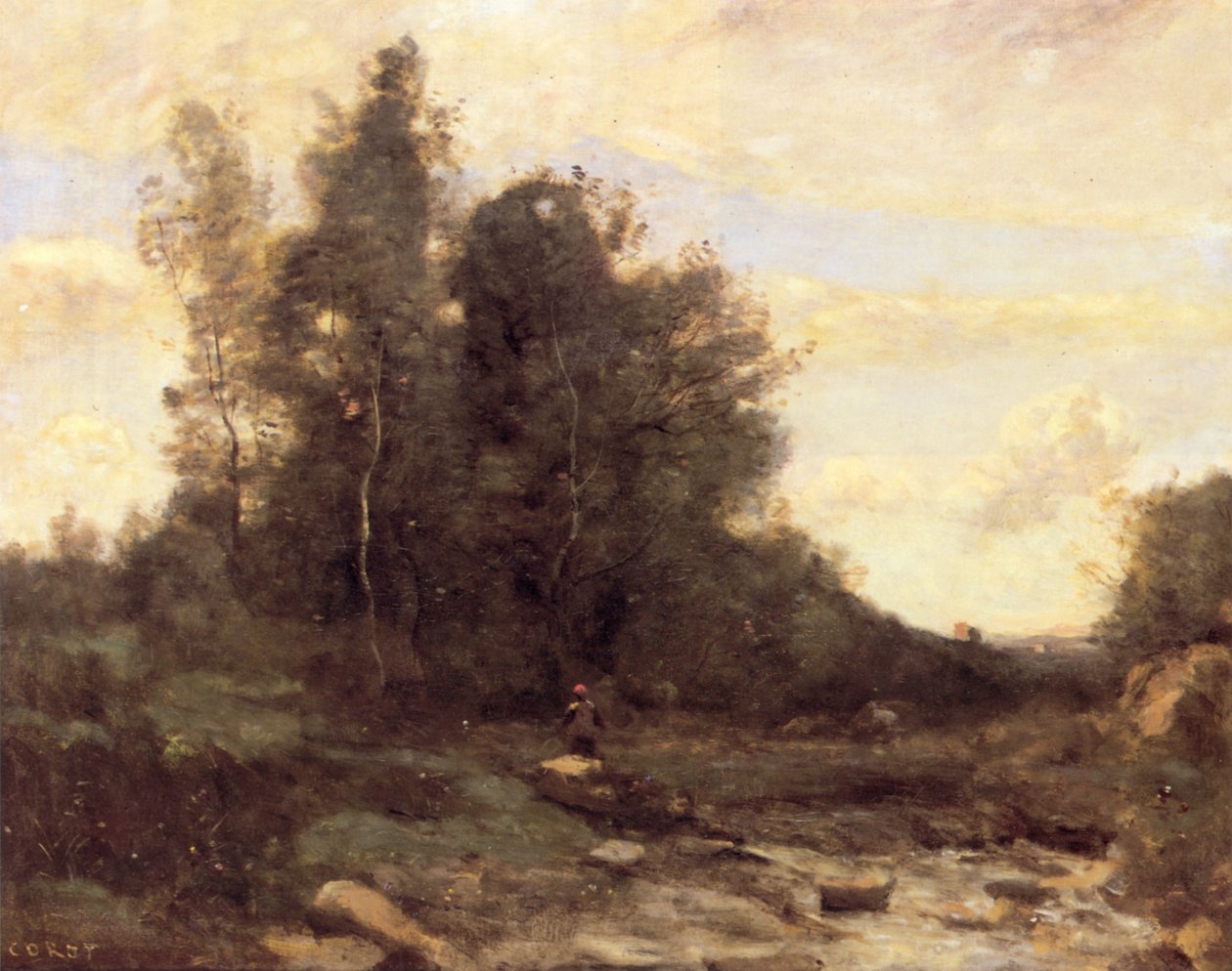 Kamienny potok autorstwa Jean Baptiste Camille Corot