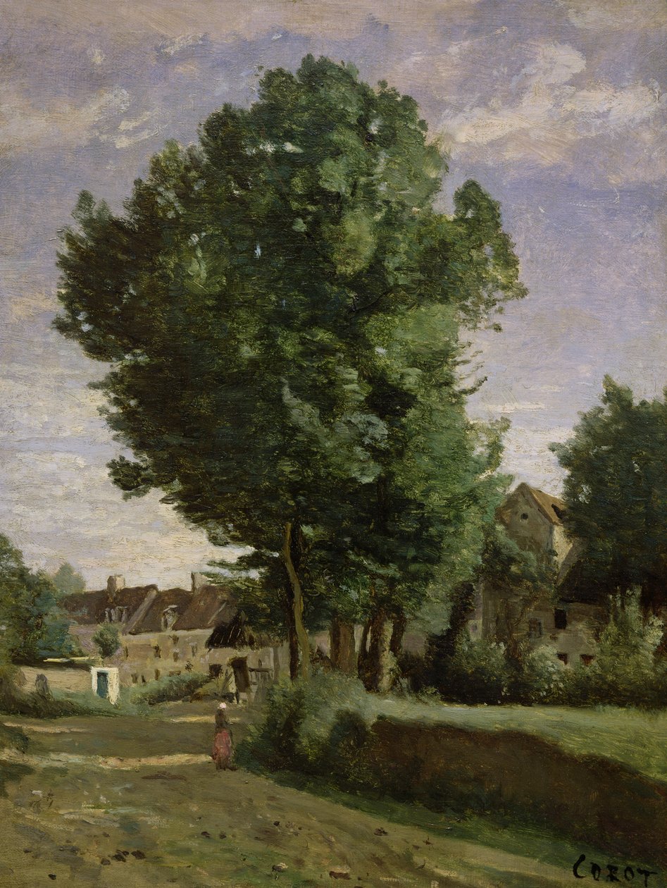 Przedmieścia wsi niedaleko Beauvais, ok. 1850 autorstwa Jean Baptiste Camille Corot