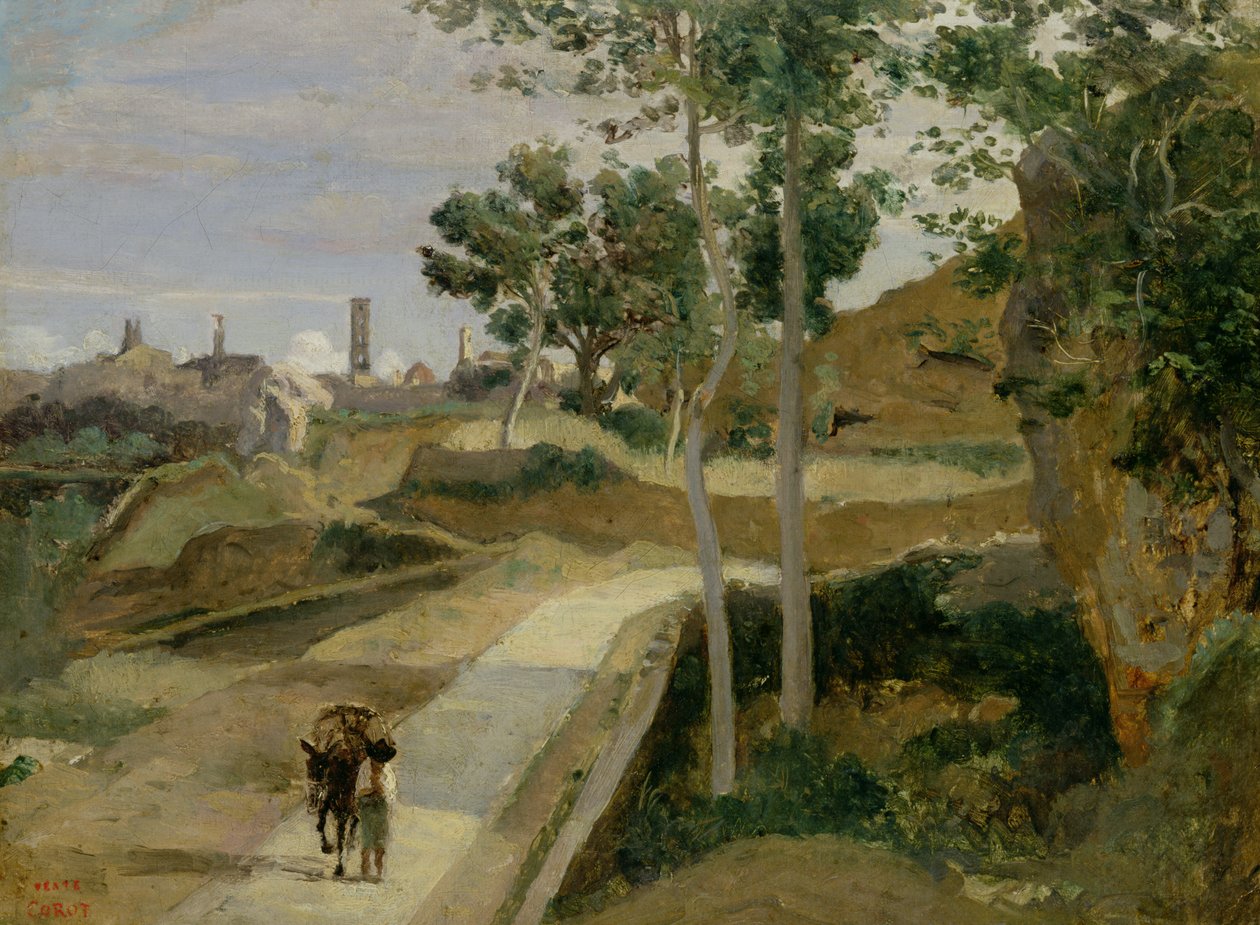 Droga z Volterry autorstwa Jean Baptiste Camille Corot
