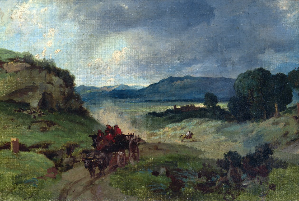 Krajobraz rzymski, 1827 autorstwa Jean Baptiste Camille Corot