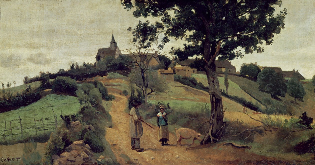 Saint-Andre-en-Morvan, 1842 autorstwa Jean Baptiste Camille Corot