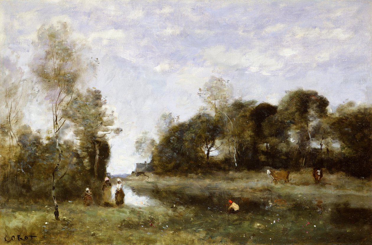 Pamiątka Bresle w Incheville autorstwa Jean Baptiste Camille Corot