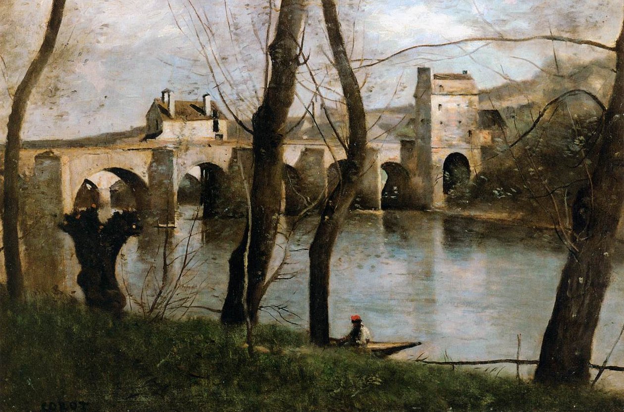 Most w Mantes autorstwa Jean Baptiste Camille Corot
