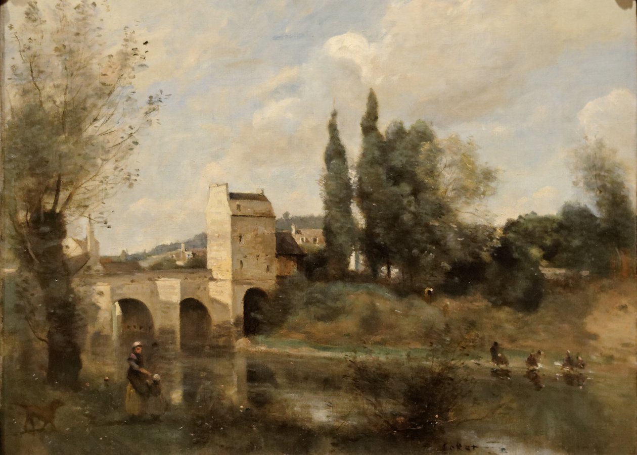 Mosty Mantes autorstwa Jean Baptiste Camille Corot