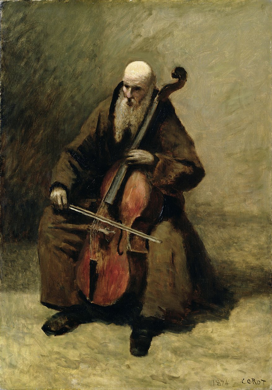 Mnich, 1874 autorstwa Jean Baptiste Camille Corot