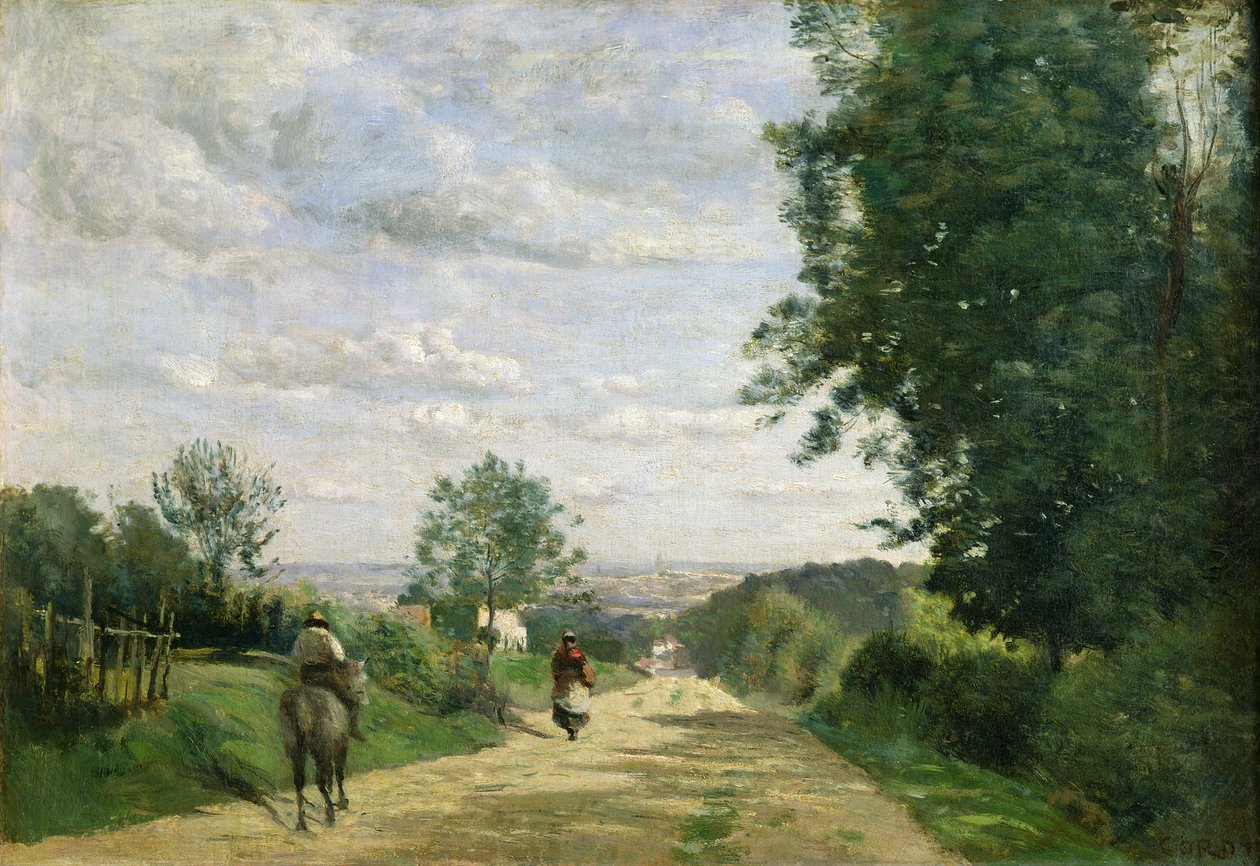 Droga do Sevres, 1858-59 autorstwa Jean Baptiste Camille Corot