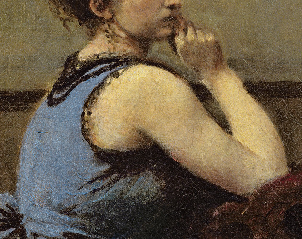 Kobieta w błękicie, 1874 (detal 82880) autorstwa Jean Baptiste Camille Corot