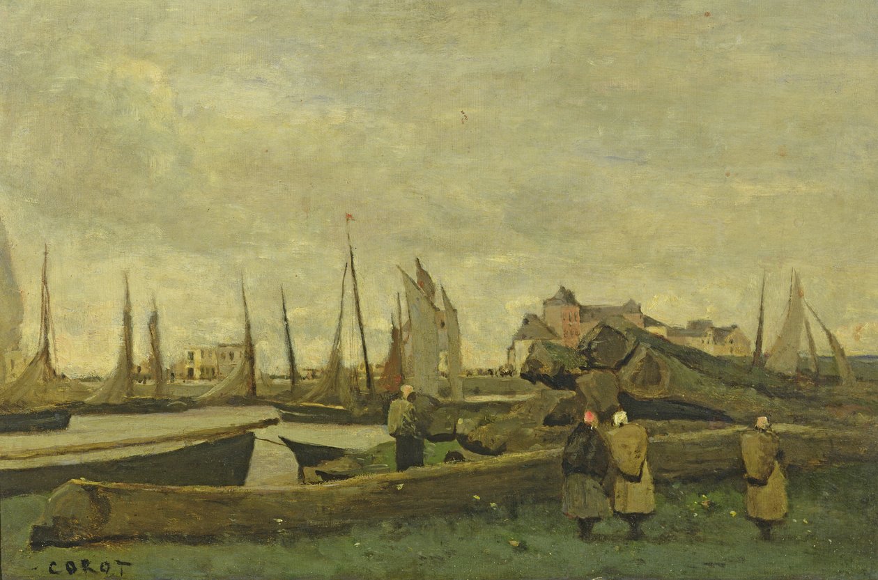 Raport - Nabrzeże, ok.1855-65 autorstwa Jean Baptiste Camille Corot