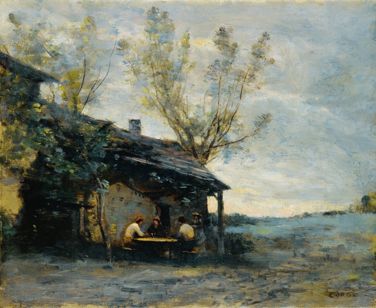 Kawiarnia w Vaugirard autorstwa Jean Baptiste Camille Corot