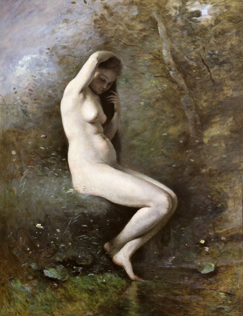Kąpiel Wenus, ok.1873-74 autorstwa Jean Baptiste Camille Corot