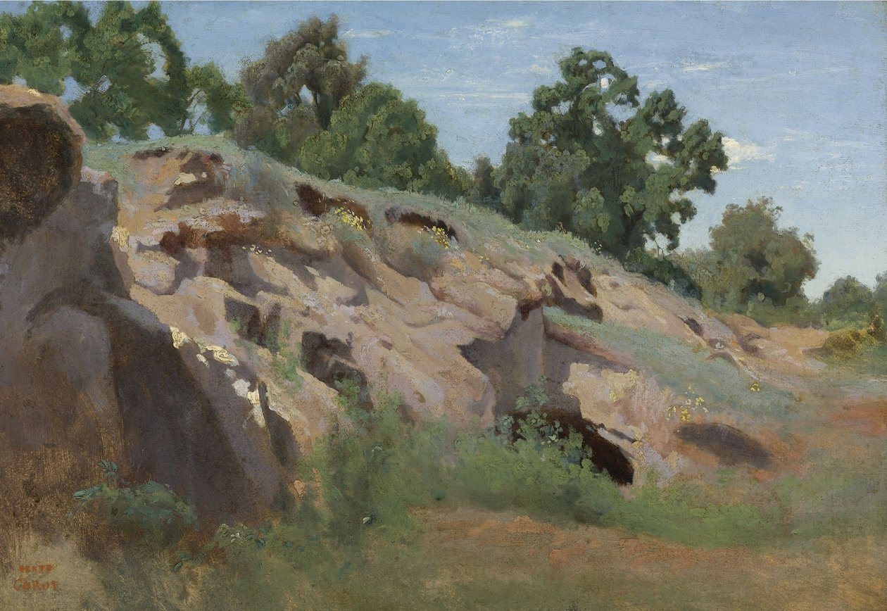 Skalista strona autorstwa Jean Baptiste Camille Corot