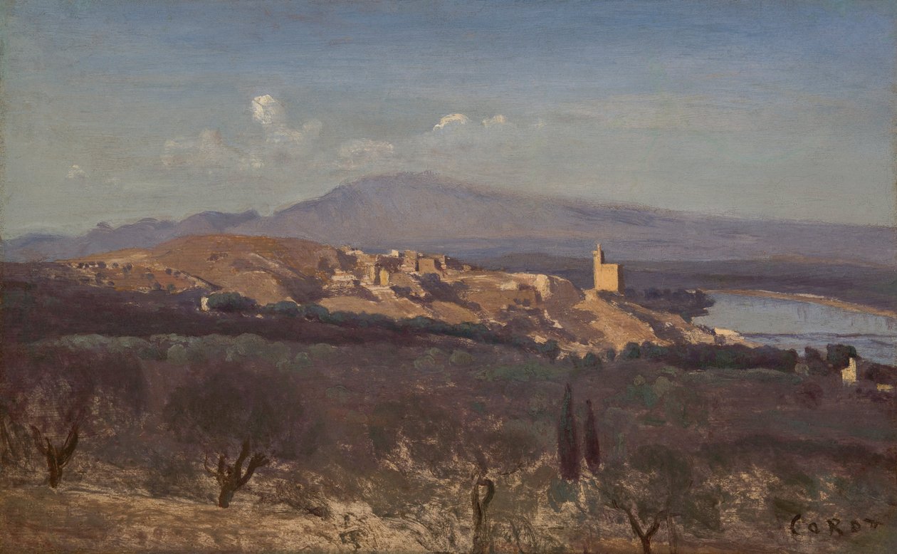 Villeneuve-les-Avignon autorstwa Jean Baptiste Camille Corot