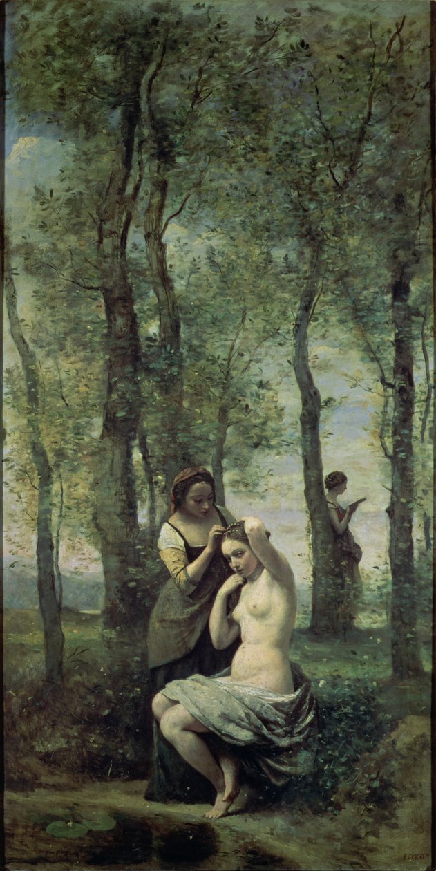 Młoda kobieta w swojej toalecie autorstwa Jean Baptiste Camille Corot